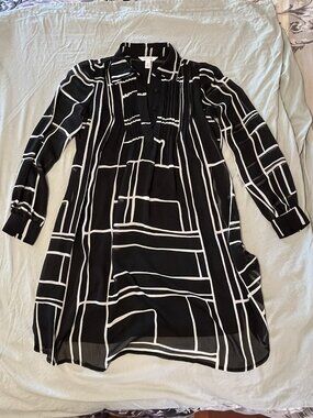 Petite Nine West Swing Pintuck Dress - Size XS